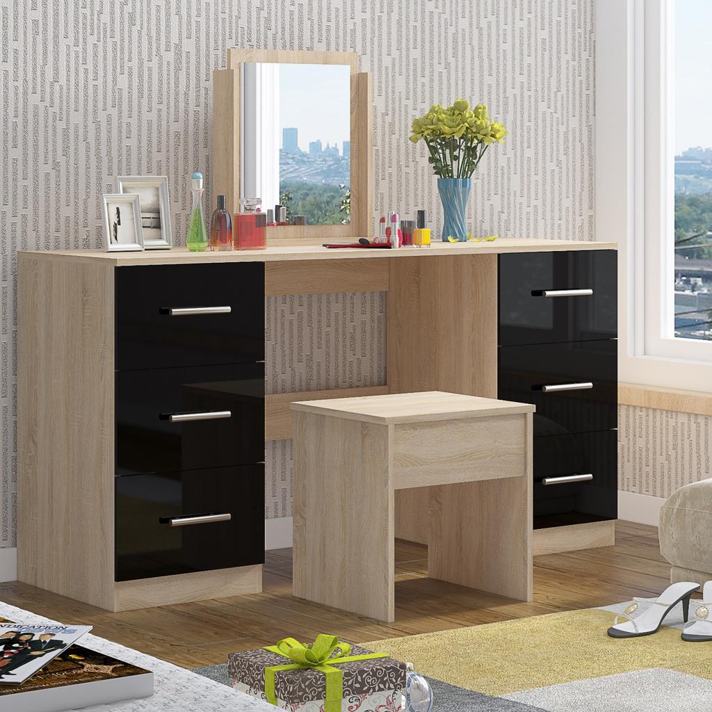 Double Sided Dressing Table High Gloss