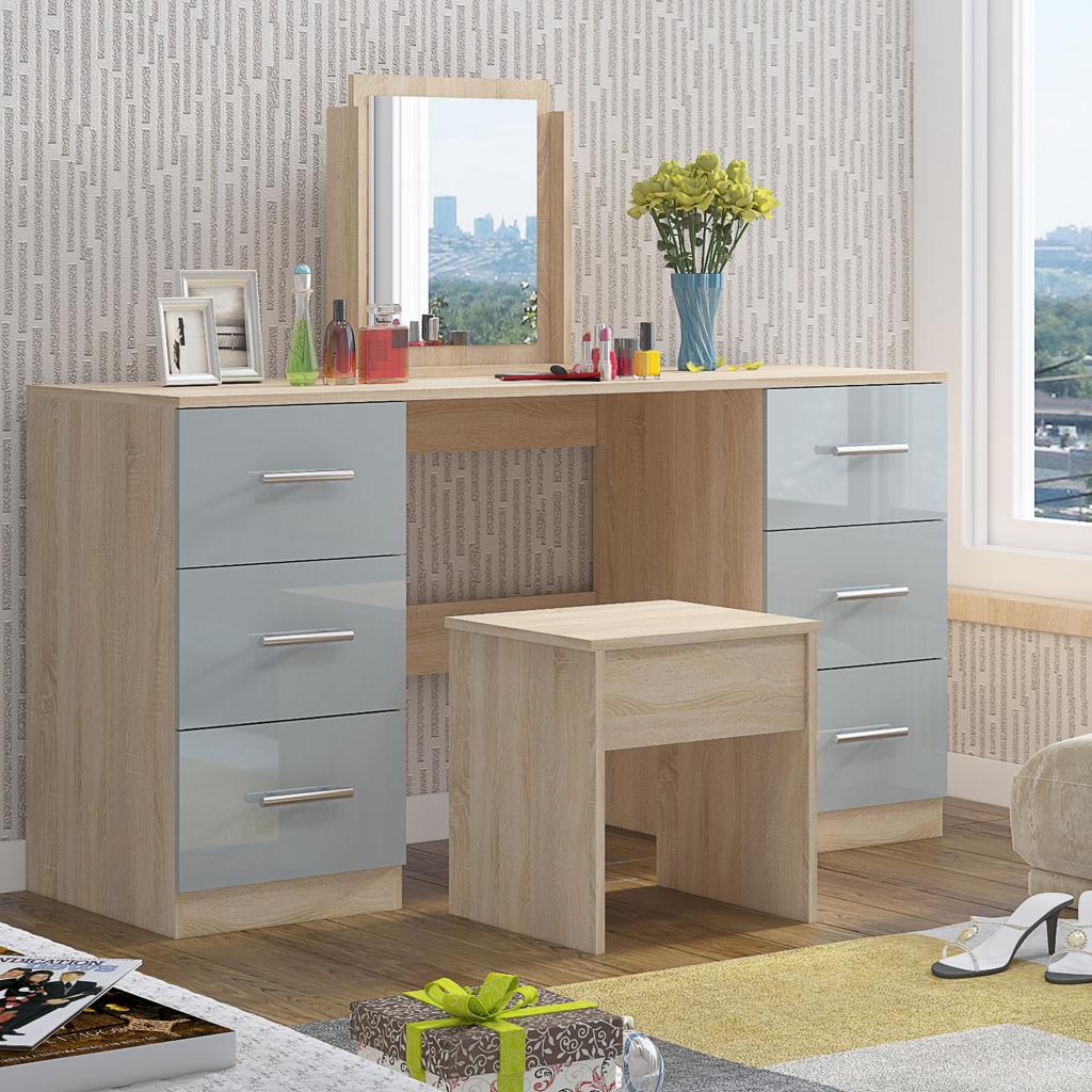 Double Sided Dressing Table High Gloss