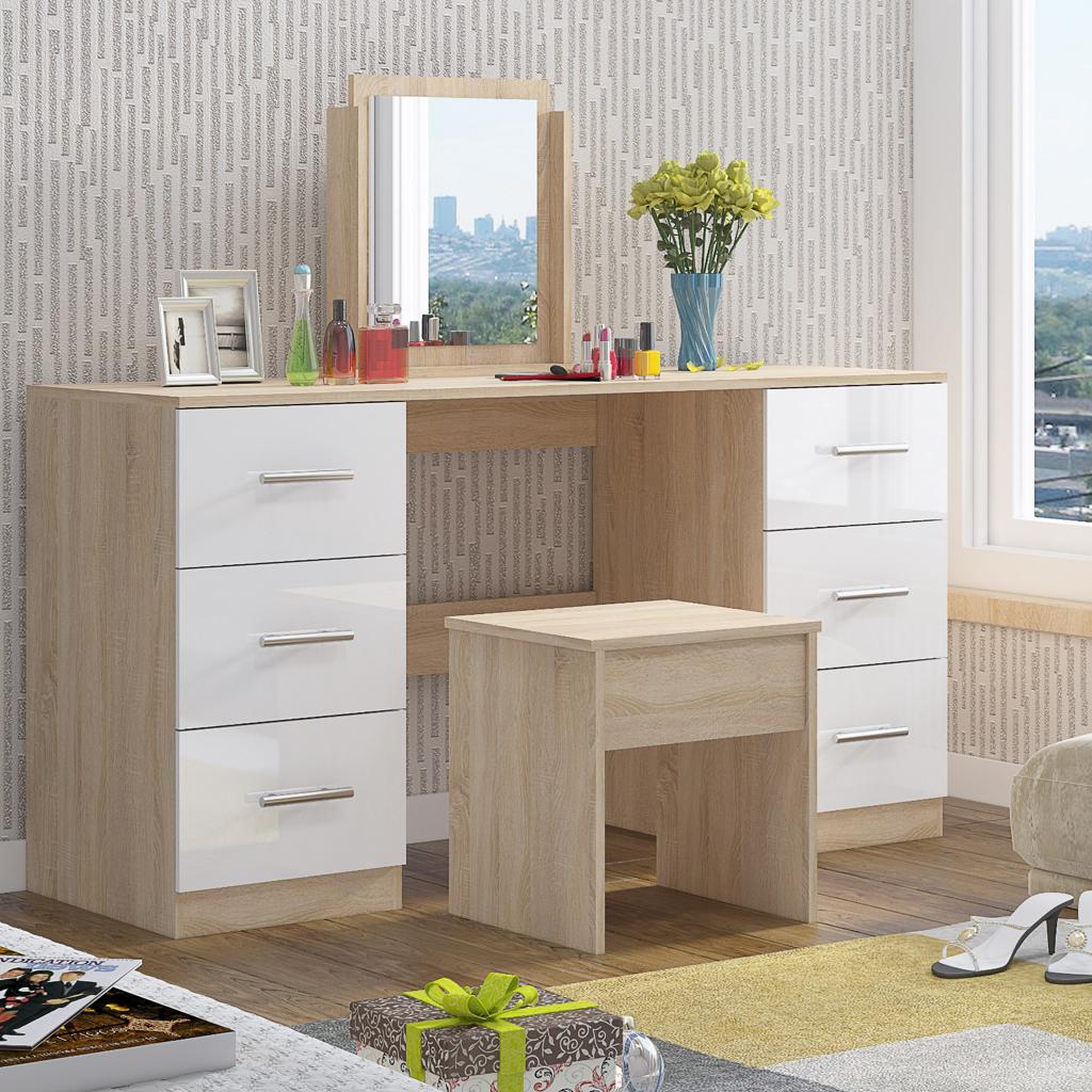 Double Sided Dressing Table High Gloss