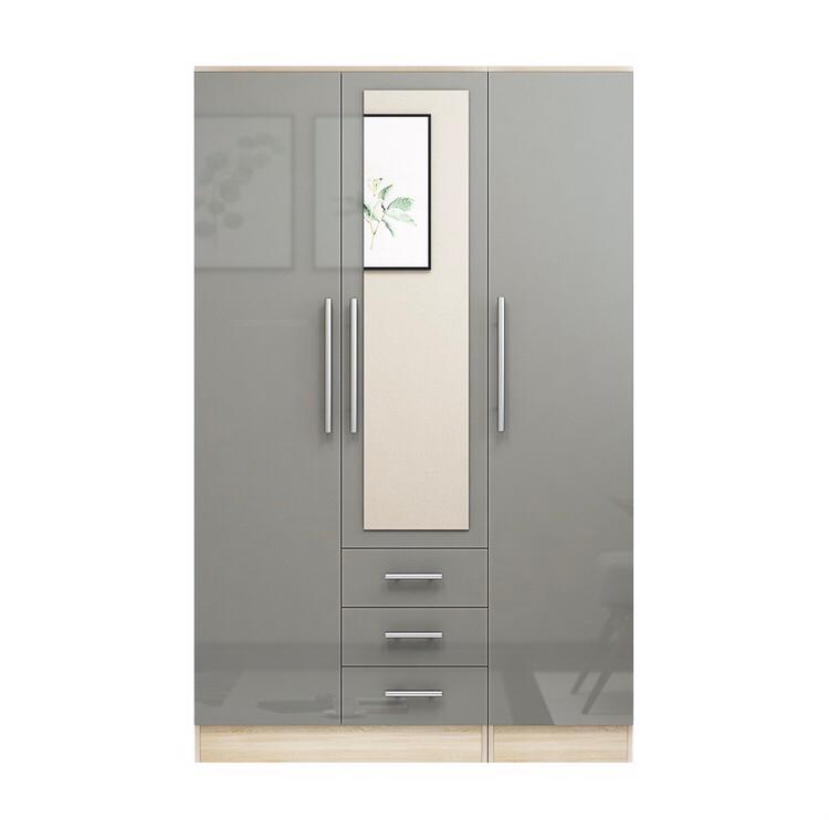 Combi Mirrored Wardrobe High Gloss