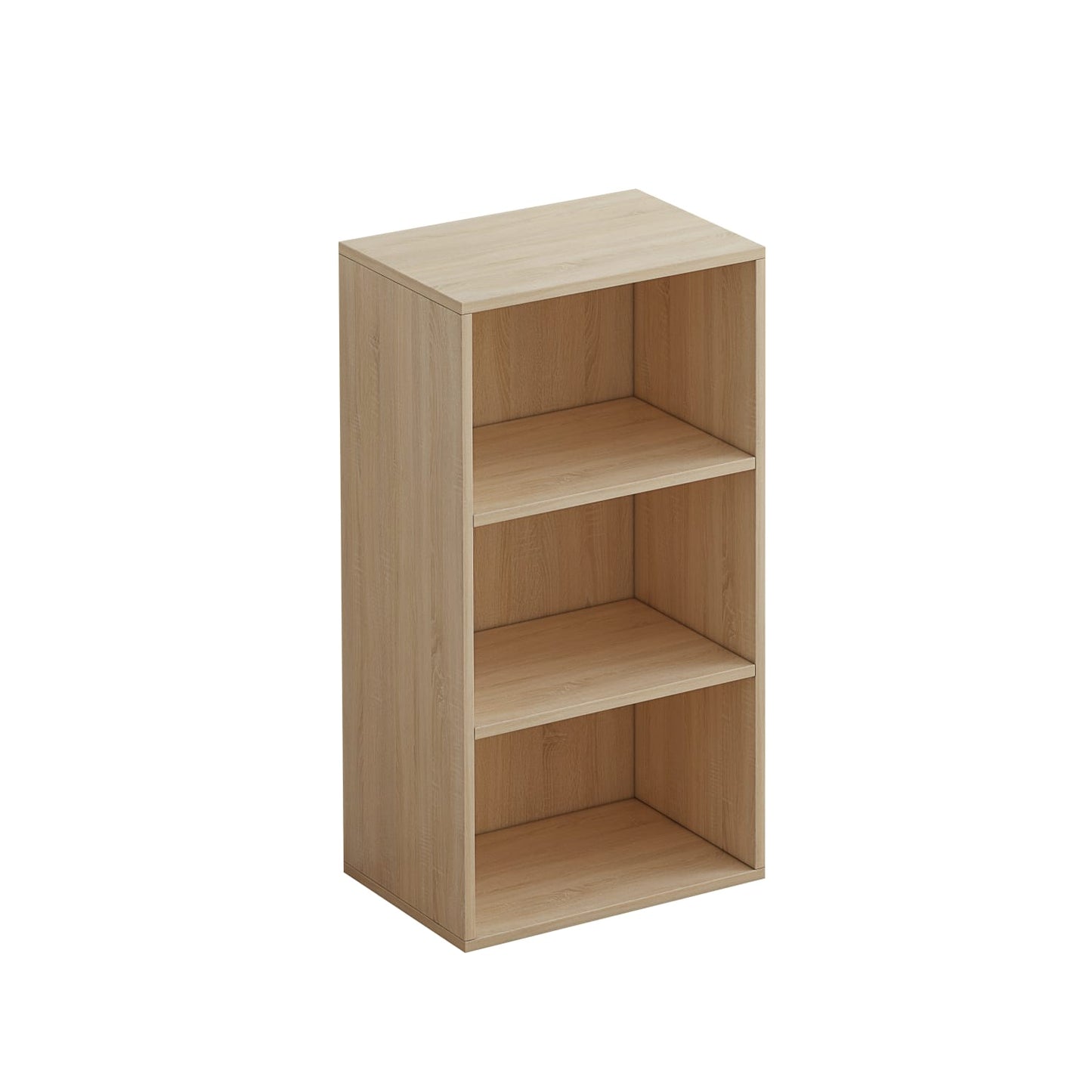 Modern Oak Wood Cube Bookcase 3 Tier