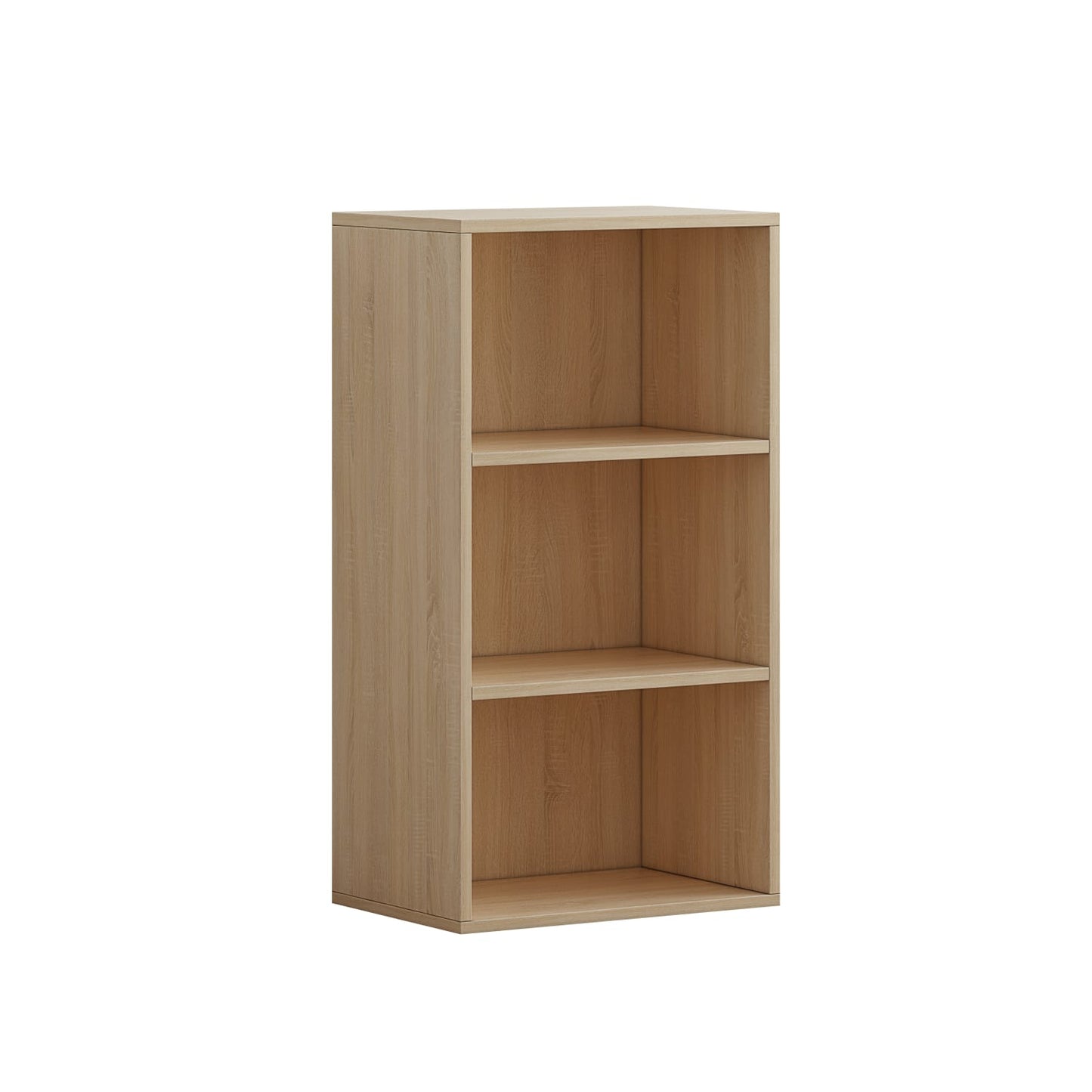 Modern Oak Wood Cube Bookcase 3 Tier