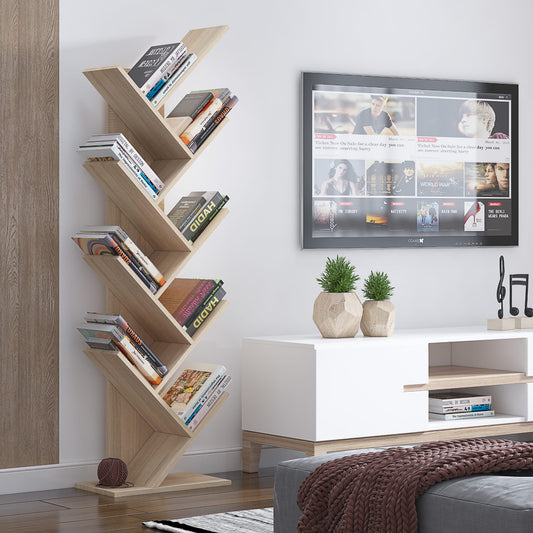 Zig Zag Bookshelf 8 Tier Beige