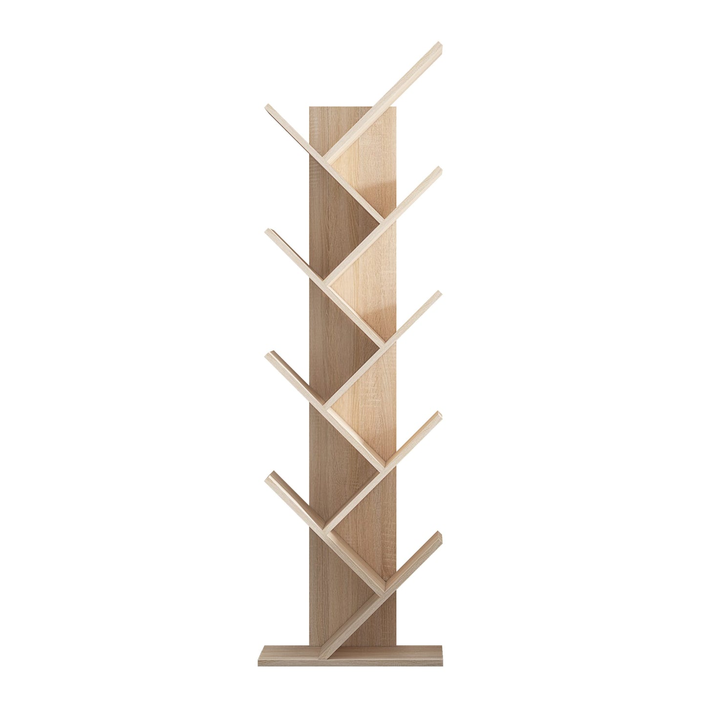 Zig Zag Bookshelf 8 Tier Beige