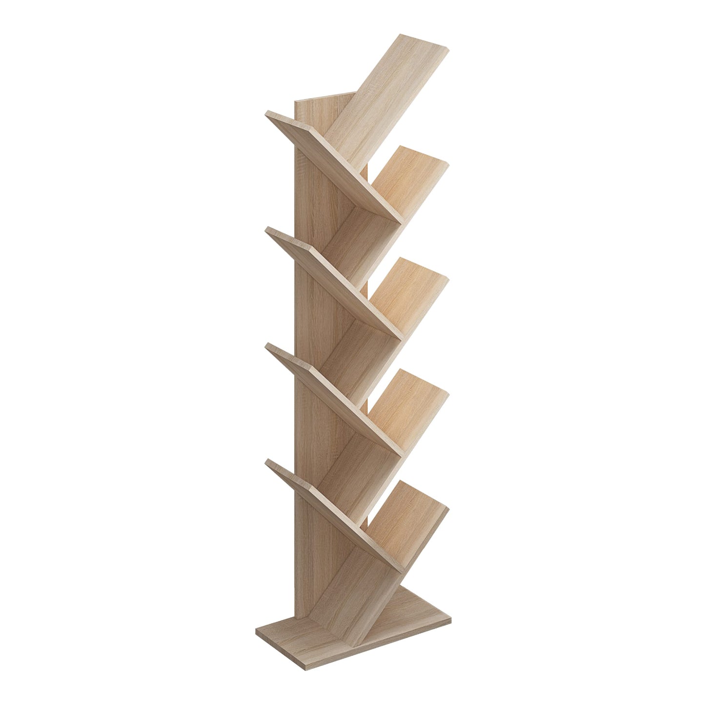 Zig Zag Bookshelf 8 Tier Beige