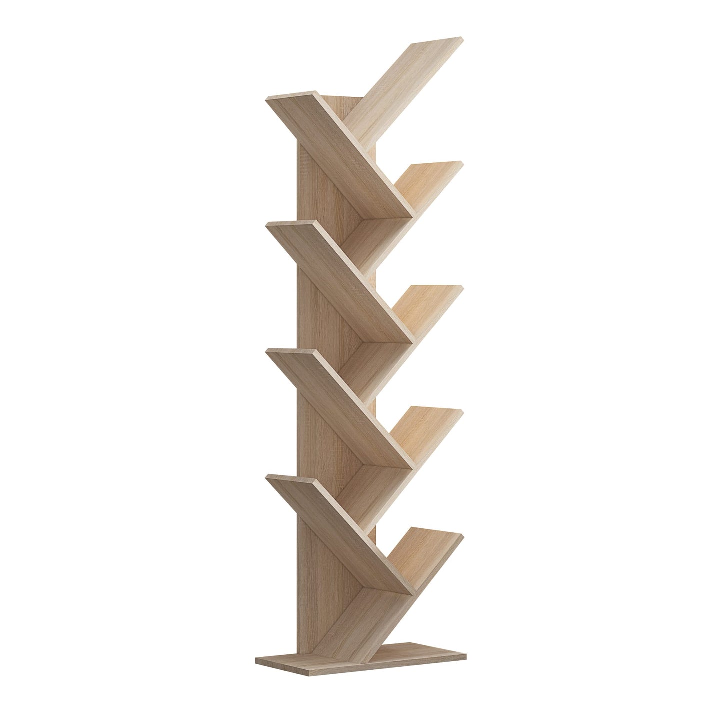 Zig Zag Bookshelf 8 Tier Beige