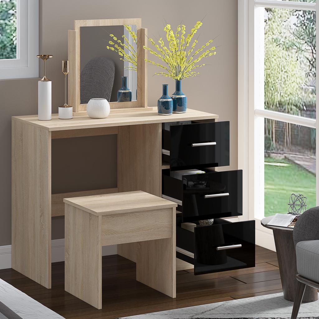 Single Sided Dressing Table High Gloss