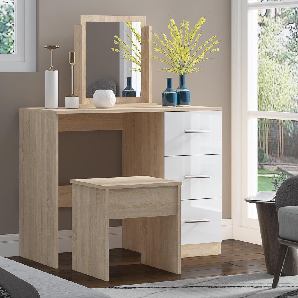 Single Sided Dressing Table High Gloss