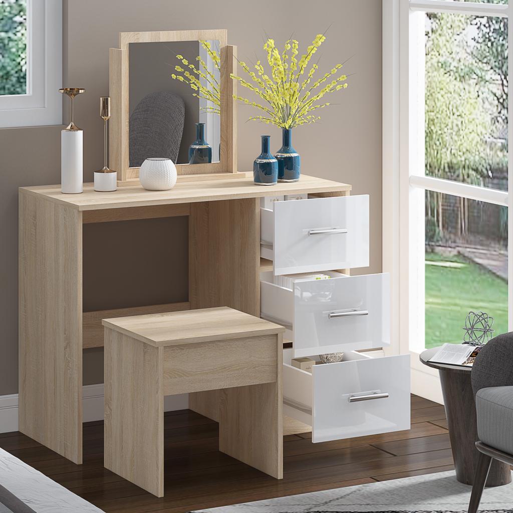 Single Sided Dressing Table High Gloss