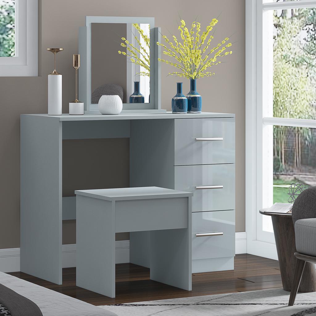 Single Sided Dressing Table High Gloss