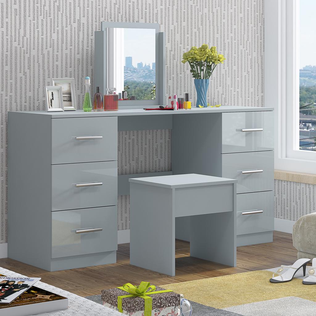 Double Sided Dressing Table High Gloss