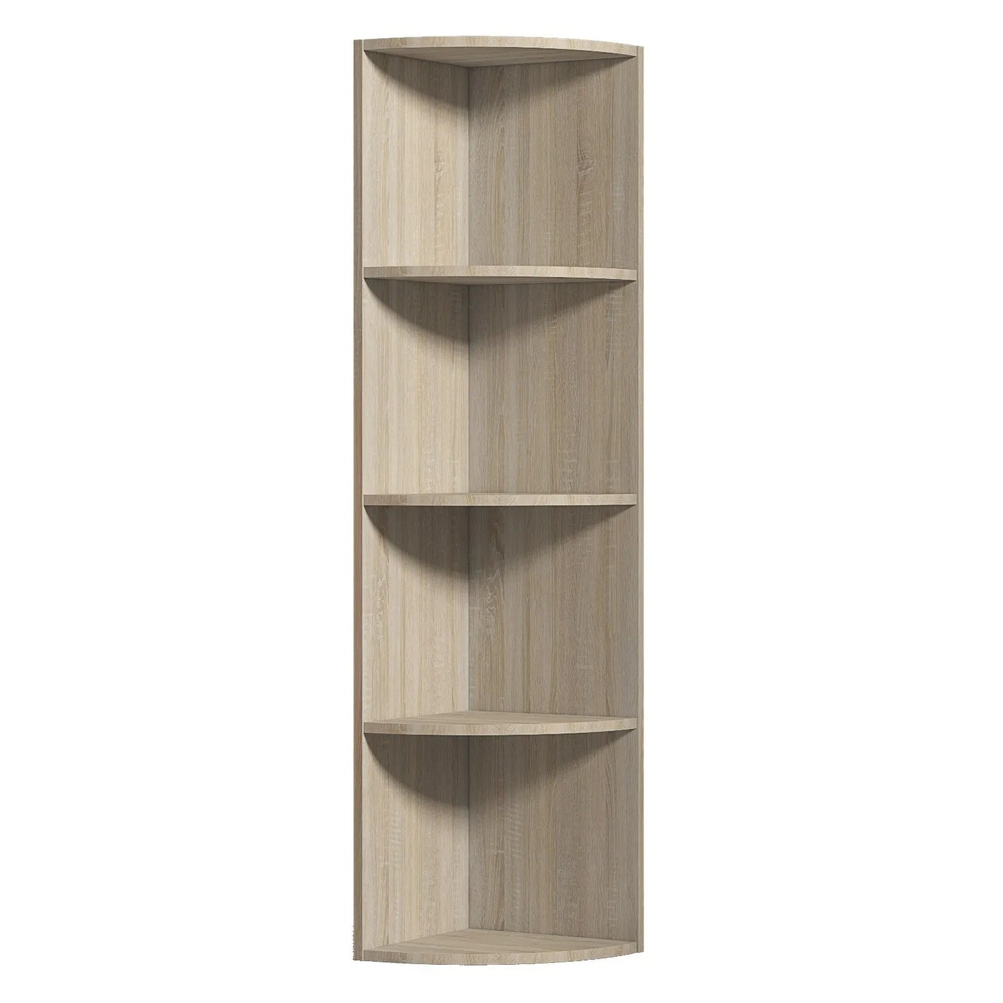 Modern Corner Wooden Bookshelf 4 Tier