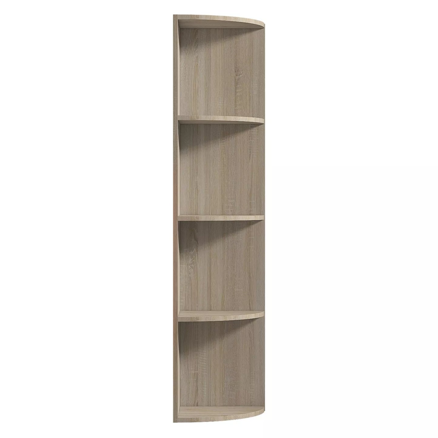 Modern Corner Wooden Bookshelf 4 Tier