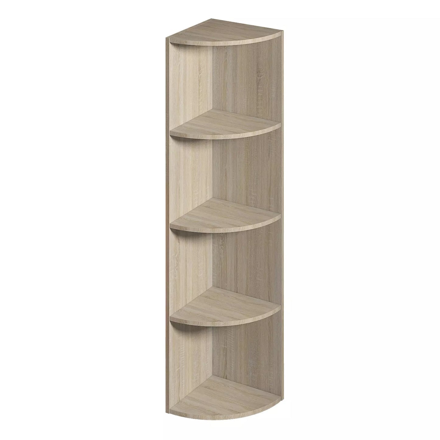 Modern Corner Wooden Bookshelf 4 Tier